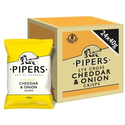 Afbeelding van Pipers 24 stuks veganistische chips zonder glutenkruis voor kauwen en uien