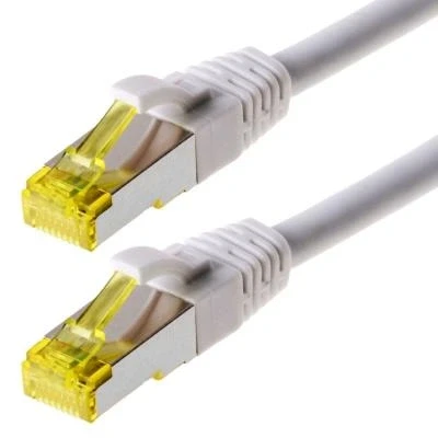 Image de patchcable s ftp (pimf) cat 6a blanc 20m avec schmalem knickschutz helos 118151