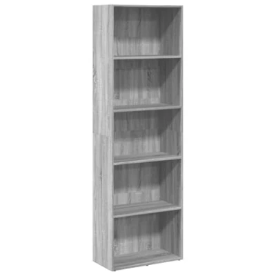 Afbeelding van vidaXL Boekenkast 60x30x189 cm bewerkt hout grijs sonoma eikenkleurig