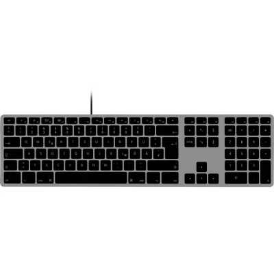 Afbeelding van Matias Wired Aluminum keyboard / klavier Mac german QWERTZ space grey FK318B DE