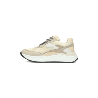 Afbeelding van PS Poelman Charu Sneakers laag, Dames, Maat: 36, White with combination Leer en textiel