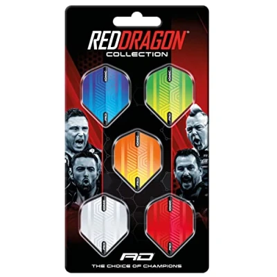 Afbeelding van RED DRAGON Hardcore Ionic vlucht Collectie 1 sets per pakket van elke (15 dartvluchten in totaal)