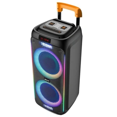 Afbeelding van Denver Bluetooth Speaker Party Box Discolichten Incl. Microfoon Micro SD / USB AUX TSP456