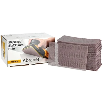Afbeelding van Mirka Abranet 5417805018 Schuurband 81 x 133 mm, klittenband/korrel P180/50 stuks/voor het schuren van hout, plamuur, verf, kunststof