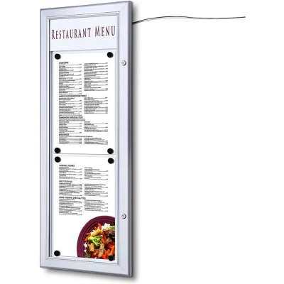 Afbeelding van Outdoor Menubord Logo LED 2 X A4 Portrait Syna SCZ2XA4TLED