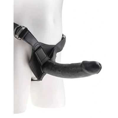 Afbeelding van Darkness BONDAGE Thin Black Full Collar With Leash