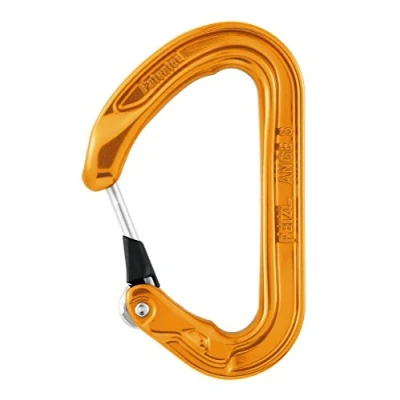 Afbeelding van Petzl Ange S compacte snapper met groot gebruiksgemak oranje