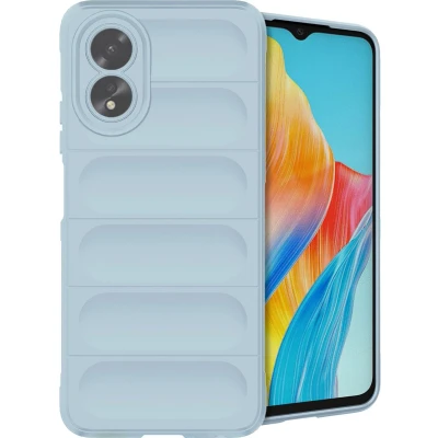 Afbeelding van iMoshion Hoesje Geschikt voor Oppo A18 / A38 Siliconen EasyGrip Backcover Lichtblauw