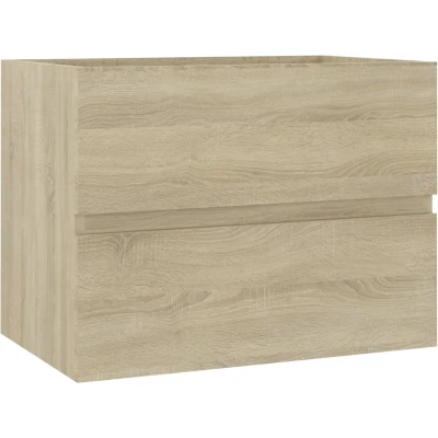 Afbeelding van Wastafelkast 60x38,5x45 cm spaanplaat sonoma eikenkleurig