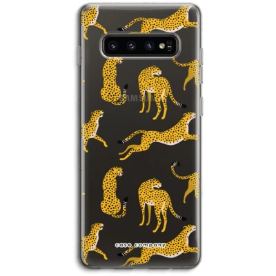 Afbeelding van Case Company® hoesje geschikt voor Samsung Galaxy S10 4G Luipaard Soft Cover Telefoonhoesje Bescherming aan alle Kanten en Schermrand