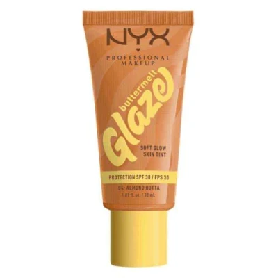 Image de NYX Professional Makeup Buttermelt Glaze Tint, Fond de teint SPF30 jusqu&#039;à 12h tenue, Almond Butta