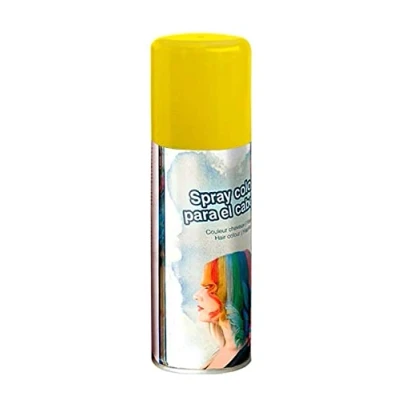 Afbeelding van Fiestas Guirca Carnaval verkleed haar verf/spray geel spuitbus 125 ml