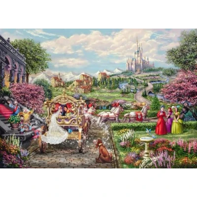 Afbeelding van Schmidt puzzel Thomas Kinkade Studios Disney Dreams Collectie Cinderella Happily Ever After 1000 stukjes