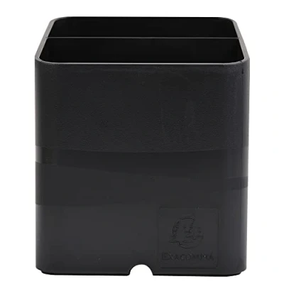 Afbeelding van Exacompta Ref. 674014D, 1 magnetische PEN CUBE potloodhouder, 2 compartimenten, pennenhouder, voor whiteboard, koelkast, ideaal kantoor, thuis, op school, zwart