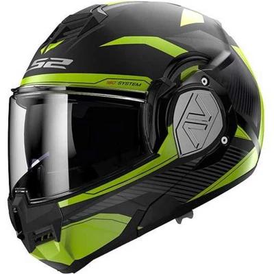 Afbeelding van LS2 FF906 Advant Revo systeemhelm mat zwart geel XXL