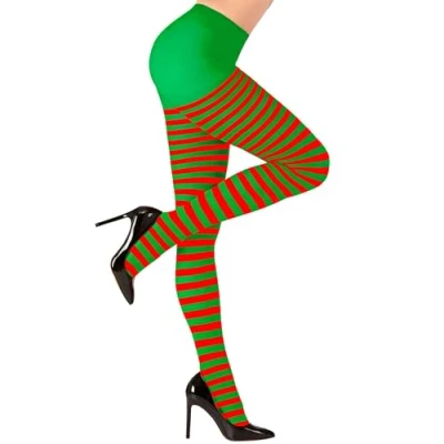 Afbeelding van Widmann Gestreepte panty, 70 DEN, Halloween, kostuum, carnaval