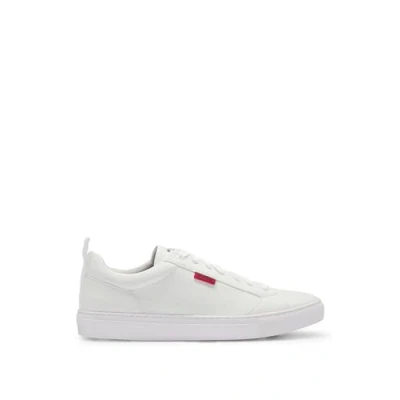 Afbeelding van HUGO Morrie TENN Sneakers laag, Heren, Maat: 39, White Imitatieleer/ textiel