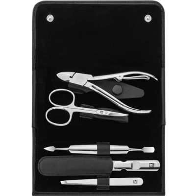 Afbeelding van Zwilling® Classic Inox Manicure Etui Leer Zwart 5 delig
