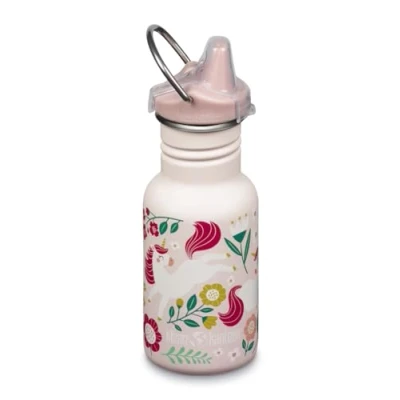 Afbeelding van Klean Kanteen Kinder Drinkfles Classic Narrow 355ml/12oz met sippydop Leaping Unicorns