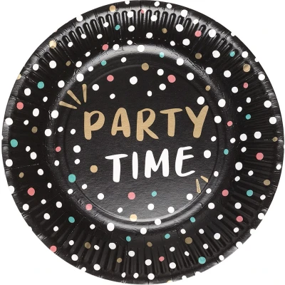 Afbeelding van Party Time Borden 23cm 8 stuks