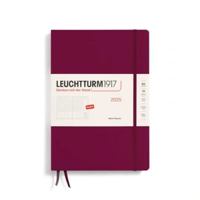 Afbeelding van LEUCHTTURM1917 370690 Weekplanner 2025 Samenstelling (B5) Rood Poort in het Engels