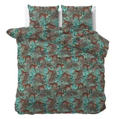 Afbeelding van Dekbedovertrek Hasta 2 persoons (200x200/220 cm) Microvezel Groen Sleeptime Classy Ga naar Dekbed Discounter.nl &amp; Profiteer Nu