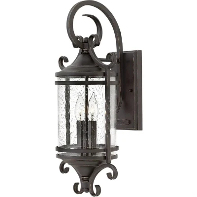 Afbeelding van Hinkley LED Wand Buitenlamp Casa 2X E14 Max 40W IP44 Dimbaar Olde Black