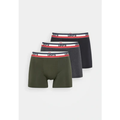 Afbeelding van Levi&#039;s LOGO Boxer Brief 3 PACK Onderbroeken, Heren, Maat: Medium, Khaki