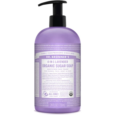 Afbeelding van Dr. Bronner&#039;s Lavender Shikakai Organic Sugar Soap Gel 709 ml