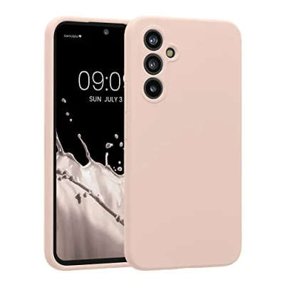 Afbeelding van kwmobile telefoonhoesje geschikt voor Samsung Galaxy A54 5G TPU backcover met siliconen coating Smartphone case in kokosmelk