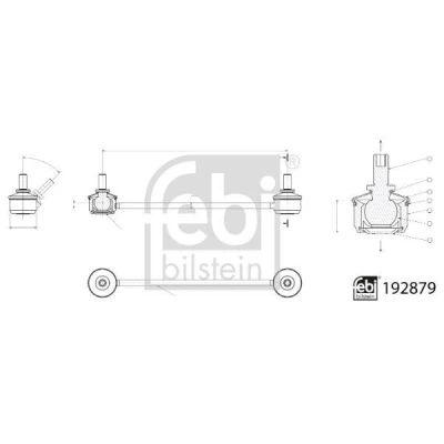 Afbeelding van Stabilisatorstang FEBI BILSTEIN 192879, voor o.a. KIA, HYUNDAI