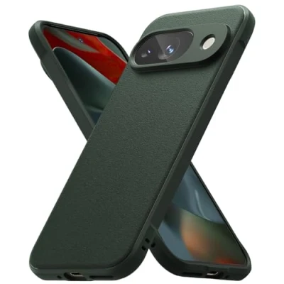Afbeelding van Ringke beschermhoes compatibel met Google Pixel 9 [Onyx] Schokbestendig, antislip, flexibel, ultradun, zacht, TPU, duurzaam, voor 9, accessoires, donkergroen