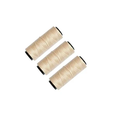 Afbeelding van Set van 3 rollen haarstrengen, haarverlengingen, haarstrengen om op te naaien, doe het zelf pruikenproductie, weefgaren (beige)