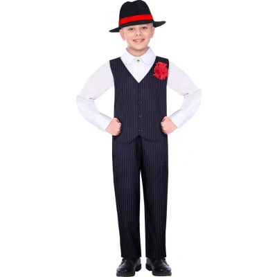 Afbeelding van Amscan Kinderkostuum Gangster Jongens Polyester Maat 6 8 Jaar