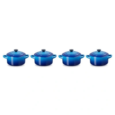 Afbeelding van Le Creuset Mini Braadpan Azure 10 cm set 4 stuks