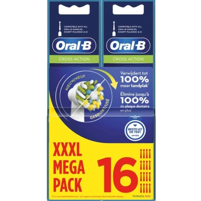 Afbeelding van Oral B Opzetborstels Cross Action 16 stuks