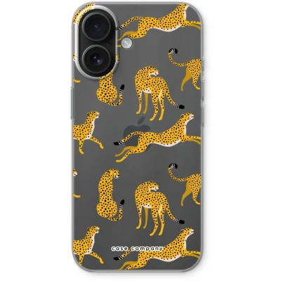 Afbeelding van Case Company® hoesje geschikt voor iPhone 16 Luipaard Soft Cover Telefoonhoesje Bescherming aan alle Kanten en Schermrand