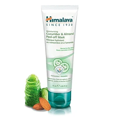 Afbeelding van Himalaya Moisturizing Cucumber and Almond Peel Off Mask Met Fruit AHA zuren en antioxidanten Reiniging Face Verheldert kleurt de huid 75 ml