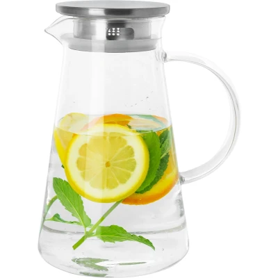 Afbeelding van Krumble Karaf met filter, handvat en aluminium deksel 1,2 L Glas