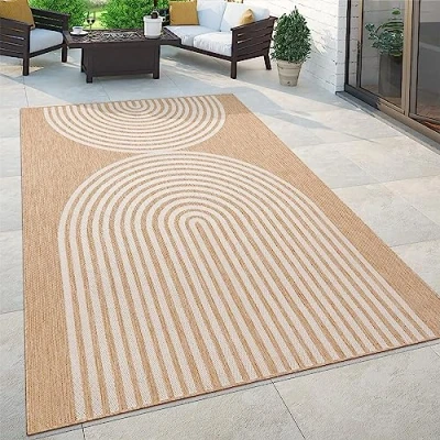 Afbeelding van Paco Home In &amp; Outdoor Vloerkleed Balkon Terras Keukenvloerkleed Modern Boho Oriëntaals 240x340 cm