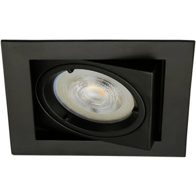 Afbeelding van Platte inbouwspot Balder Vierkant Zwart Extra Warm Wit Dimbaar 3.7W RTM Lighting LED