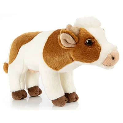 Afbeelding van Uni Toys Koe met moedige stem, staand 29 cm (lengte) pluche rundvlees knuffeldier