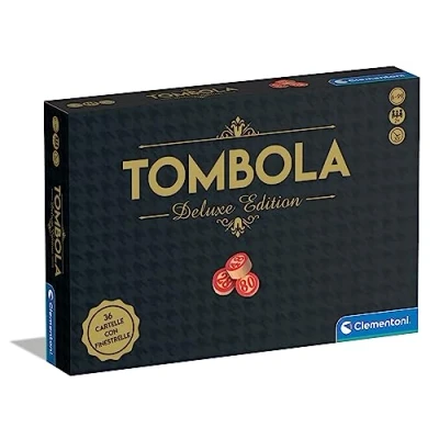 Afbeelding van Clementoni Tombola Deluxe tafel, gezelschapsspel voor het hele gezin, bingo met 36 mappen, kleur Italiaans, 16800