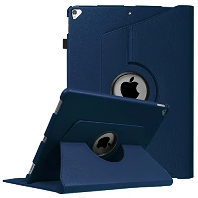 Afbeelding van FINTIE beschermhoes compatibel met iPad Pro 12,9 inch 2e / 1e generatie (2017/2015) 360 graden draaibaar, automatische slaap/wake hoes, marineblauw