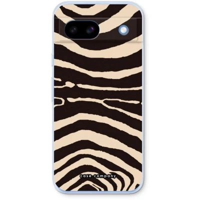 Afbeelding van Case Company® hoesje geschikt voor Google Pixel 8a Arizona Zebra Soft Cover Telefoonhoesje Bescherming aan alle Kanten en Schermrand