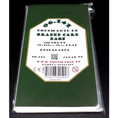 Afbeelding van docsmagic.de 100 Resealable Graded Card Sleeves 96 x 141 mm PSA BGS Bags hersluitbare zakjes