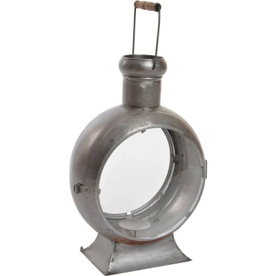 Afbeelding van Lykta Dkd Home Decor Verouderde Afwerking Zilverkleurig Metaal Kristal Vintage 37 X 22 55 Cm