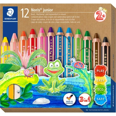 Afbeelding van Noris junior 3 in 1 kleurpotlood set 12 st