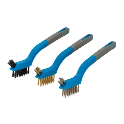 Afbeelding van Silverline 3 delige mini staalborstel set