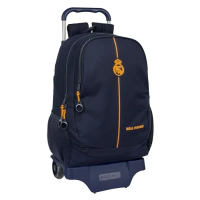 Afbeelding van Schoolrugzak met Wielen Real Madrid C.F. 2nd Kit 24/25 Marineblauw 32 x 44 16 cm